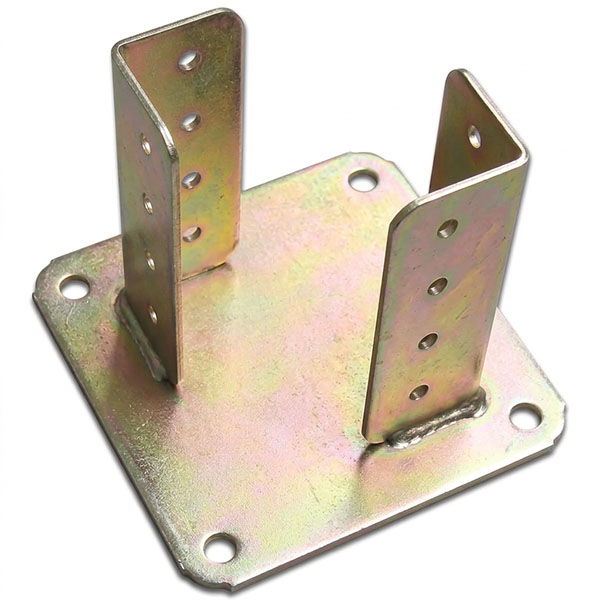 MINUTEX Supporto per Travi con Piastra di Fissaggio in Acciaio Zincato